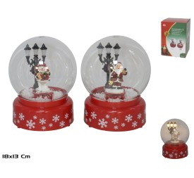 ESFERA MUSICA NIEVE 3 LED 2STD 18X13CM