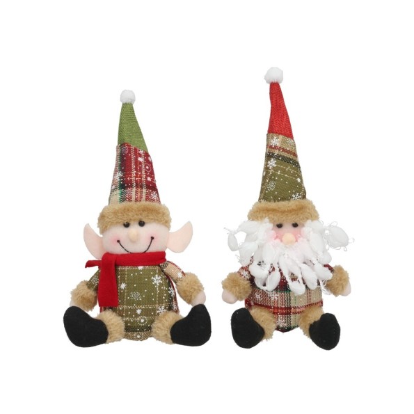 SANTA/DUENDE 2 STD. 10,5X9X23,5CM . MERT.