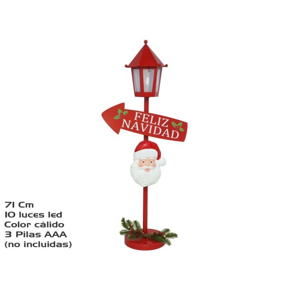 FAROLA PAPA NOEL LED 81CM