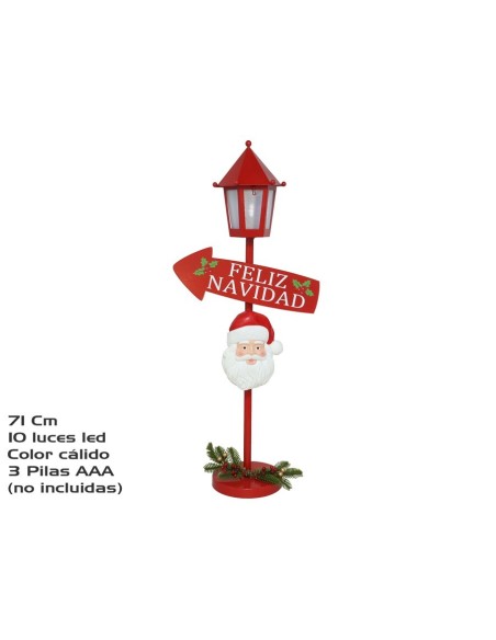 FAROLA PAPA NOEL LED 81CM