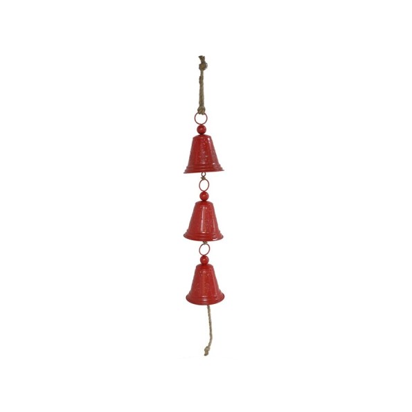 CAMPANA METAL X3 15X15X70CM ROJO