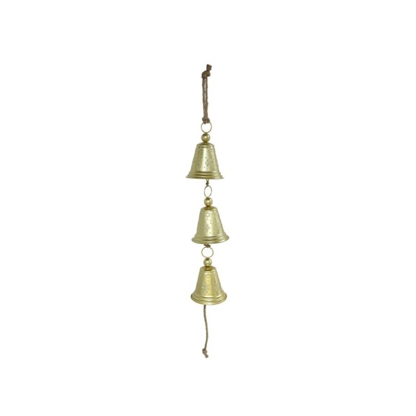 CAMPANA METAL X3 15X15X70CM DORADO