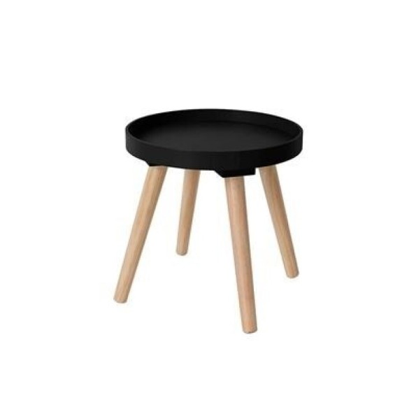 MESA AUXILIAR NEGRO/NATURAL 30XDN30CM THINIA HOME