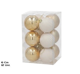 BOLA NAVIDAD X12 6CM BLANCO