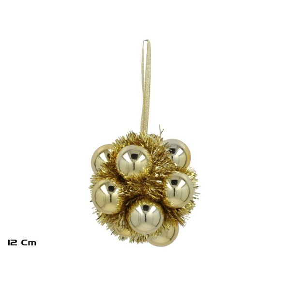 BOLA NAVIDAD 12CM DORADO SELMA