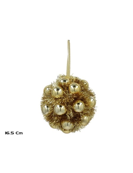 BOLA NAVIDAD 16,5CM DORADO SELMA