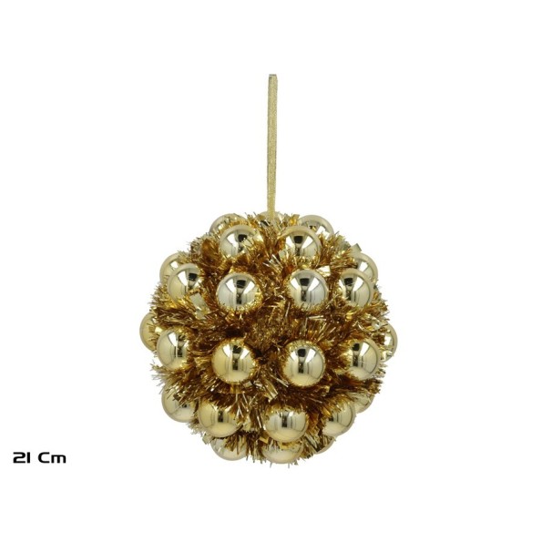 BOLA NAVIDAD 21CM DORADO SELMA