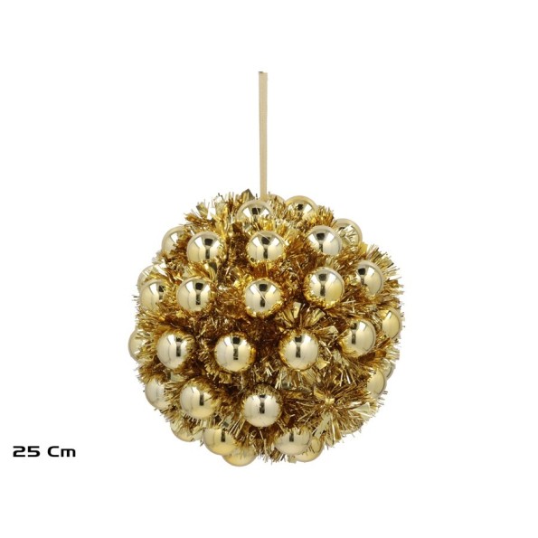 BOLA NAVIDAD 25CM DORADO SELMA