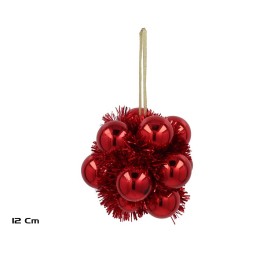 BOLA NAVIDAD 12CM ROJO SELMA