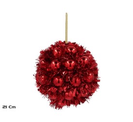 BOLA NAVIDAD 21CM ROJO SELMA