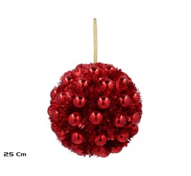 BOLA NAVIDAD 25CM ROJO SELMA
