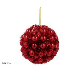 BOLA NAVIDAD 33CM ROJO SELMA
