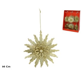 COLGANTE COPO DE NIEVE ORO 14X4X14CM ANAIS