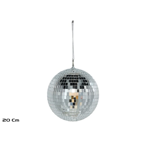 BOLA ESPEJO 20CM PLATA MIREIA