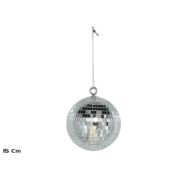 BOLA ESPEJO 15CM PLATA MIREIA