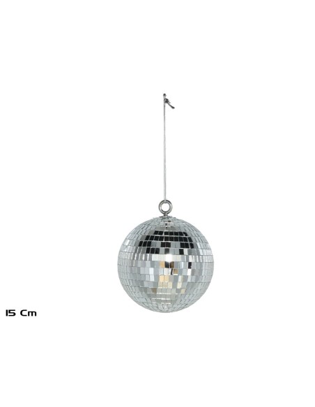 BOLA ESPEJO 15CM PLATA MIREIA
