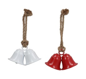 CAMPANA METAL X2 13X7.5X8CM ROJO/BLANCO