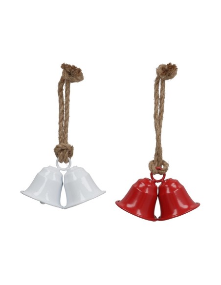 CAMPANA METAL X2 13X7.5X8CM ROJO/BLANCO