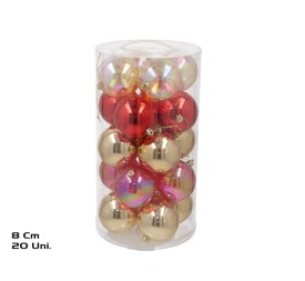 BOLA NAVIDAD X20 8CM GRI