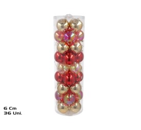 BOLA NAVIDAD X36 6CM GRI