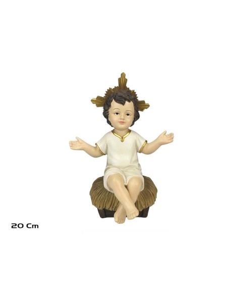 NIÑO JESUS SENTADO 14X11X20CM
