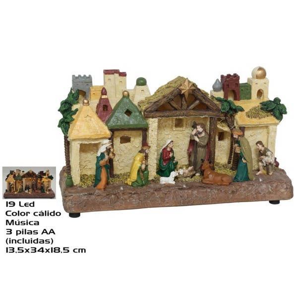 BELEN LED MUSICA 34X13.5X18.5CM