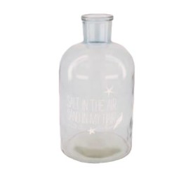 BOTELLA VIDRIO RECICLADO 14.5X14.5X27CM