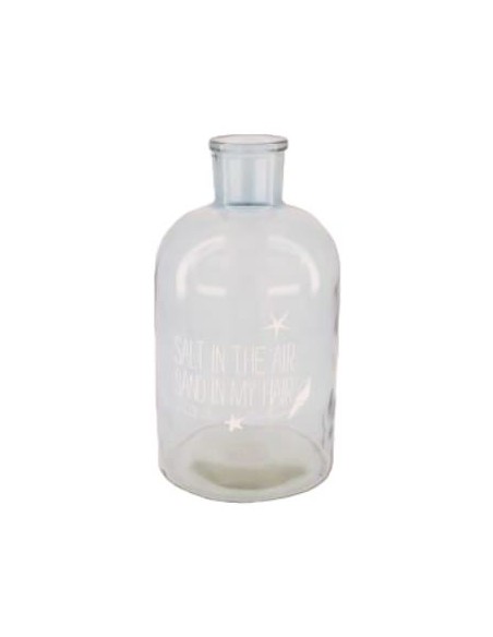 BOTELLA VIDRIO RECICLADO 14.5X14.5X27CM