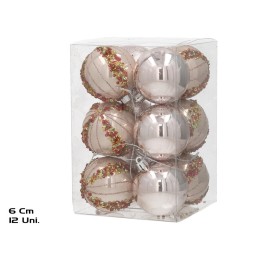 BOLA NAVIDAD X12 6CM PERLA