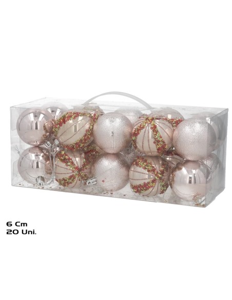 BOLA NAVIDAD X20 6CM PERLA