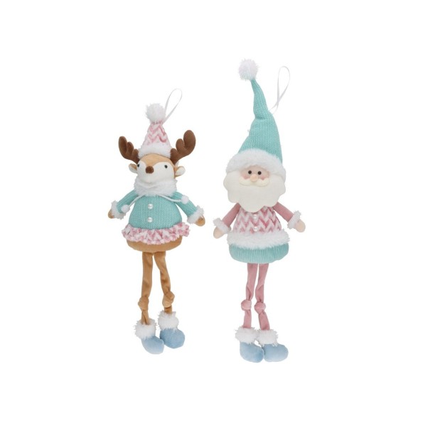 MU?CO PAPA NOEL/CIERVO COLGANTE 2 STD 20X12X50CM