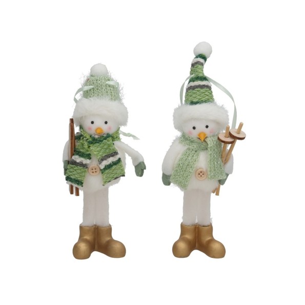 MUÑECO NIEVE 2 STD 7X4X18CM GINHY