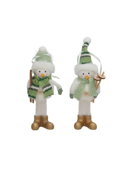 MUÑECO NIEVE 2 STD 7X4X18CM GINHY
