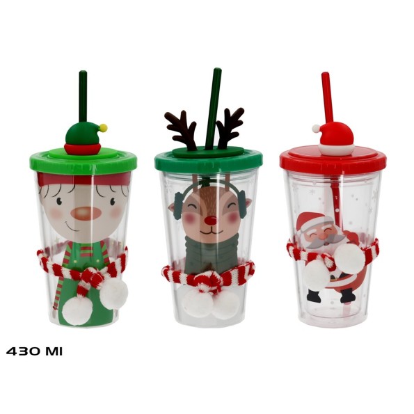 VASO C/PAJITA 430ML 3 STD HOPPY