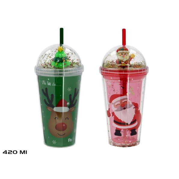 VASO C/PAJITA 420ML 2 STD HOHOPY