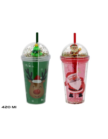 VASO C/PAJITA 420ML 2 STD HOHOPY