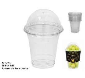 VASO X6 UVAS DE LA SUERTE C/TAPA 250ML