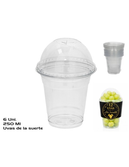 VASO X6 UVAS DE LA SUERTE C/TAPA 250ML