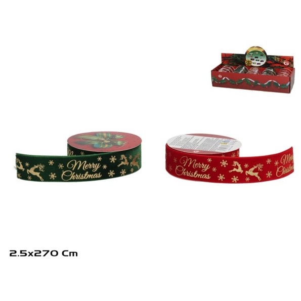 CINTA NAVIDAD 2 STD 2,5X270CM LOKA