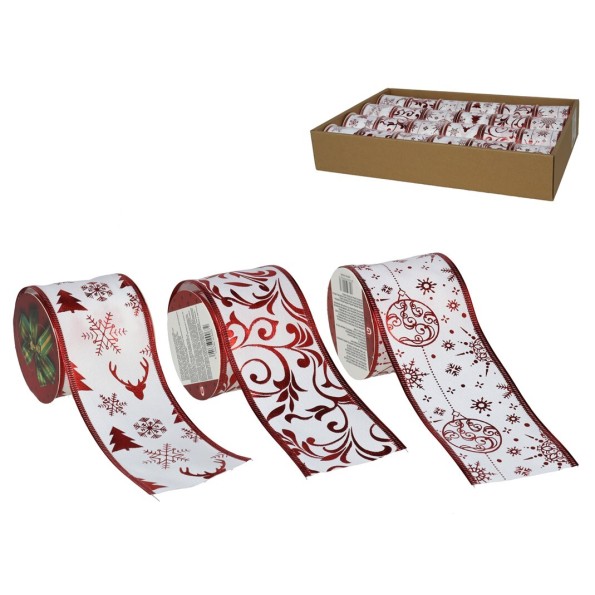 CINTA BLANCA MATE DEKO ROJO 3STD 6,3CMX2,7M