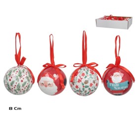 BOLA NAVIDAD X4 STD 8CM  HUMEN