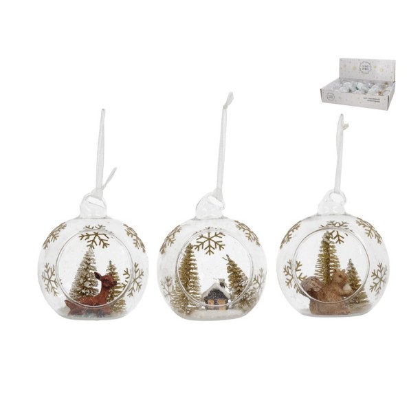 COLGANTE BOLA XMAS 8.5X8CM CAMIH