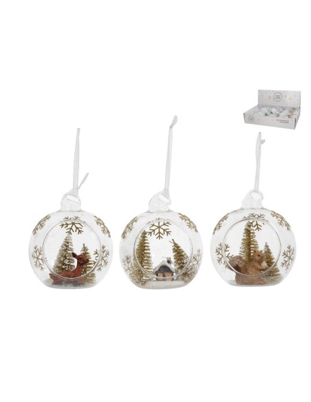 COLGANTE BOLA XMAS 8.5X8CM CAMIH