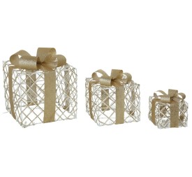 CAJA REGALO 33L X3 10-15-20CM YUTE BLANCO