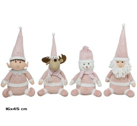 TOPE PUERTA 1KG PERSONAJE NAVIDAD 4 STD 16X45CM ROSA ROUSS