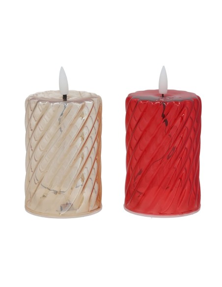 VELA CRISTAL C/ LED 2STD  7,2X13,4CM