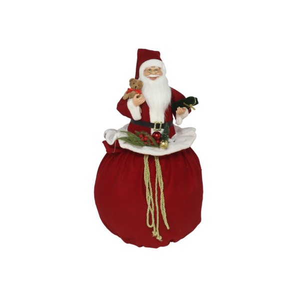 PAPA NOEL EN SACO PLEGABLE DEC. 20 LUCES 120 CM