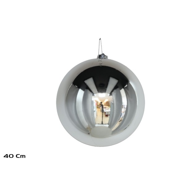 BOLA BRILLANTE 40CM PLATA PERSEIDA