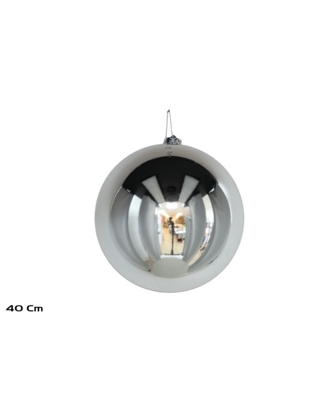 BOLA BRILLANTE 40CM PLATA PERSEIDA