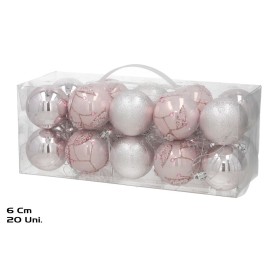 BOLA NAVIDAD X20 6CM ROSA